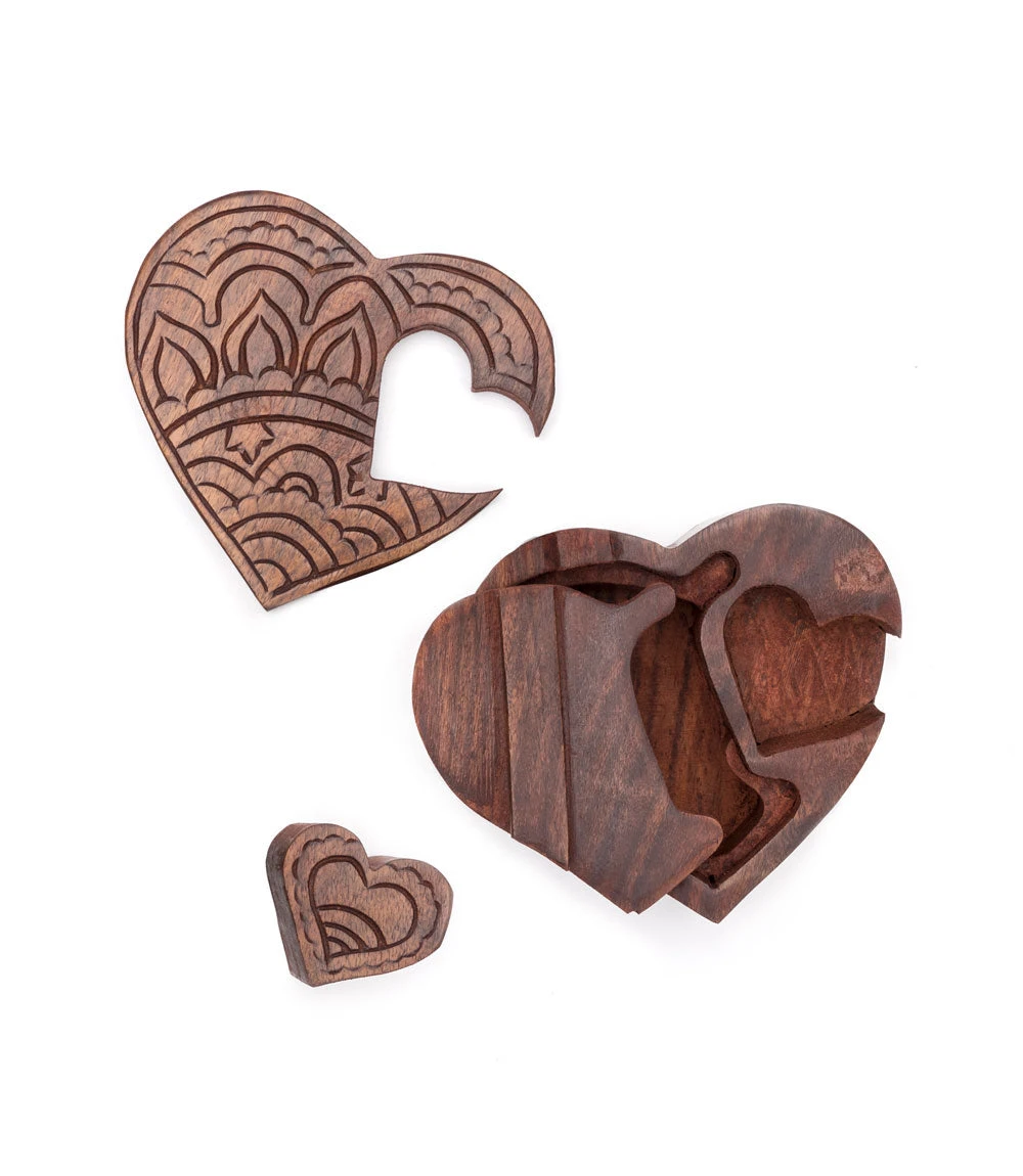 Matr Boomie - Handmade Wooden Heart Puzzle Jewelry Box Matr Boomie - Handmade Wooden Heart Puzzle Jewelry Box -BIG BEAR GEAR SHOP 119856
