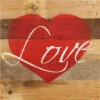 Second Nature - Love With Heart Graphic Sign