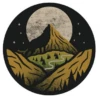 Sticker Art - Mountain And Moon