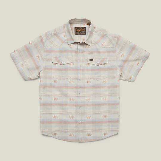 Howler Bros - Men's H Bar B Snapshirt Howler Bros - Men's H Bar B Snapshirt -BIG BEAR GEAR SHOP S24 SS Shirts HBarB Elliot Plaid Cream Front