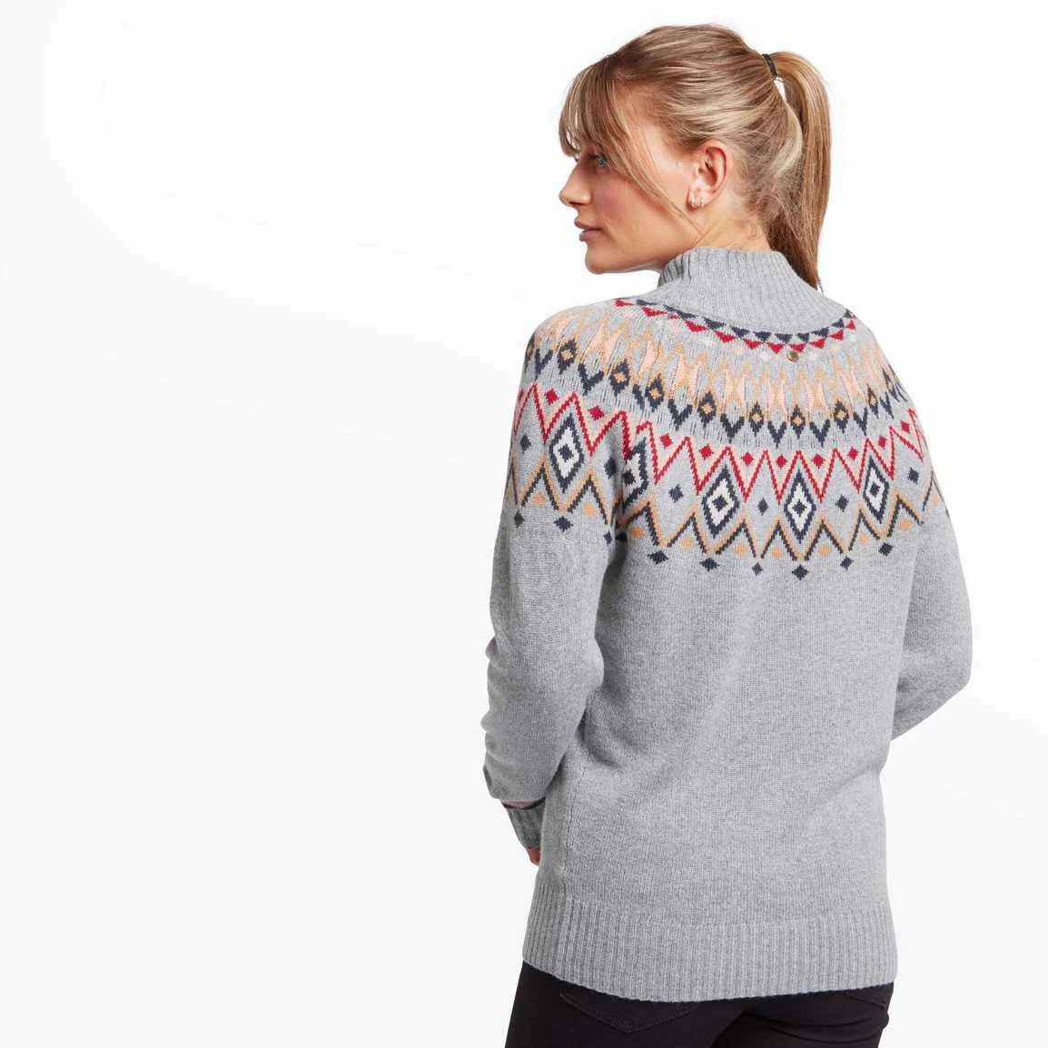 Sherpa - Women's Indu Mock Neck Sweater Sherpa - Women's Indu Mock Neck Sweater -BIG BEAR GEAR SHOP sw25046 119 a 3